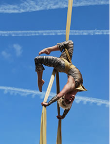 aerial silks acts and trapeze artists for hire